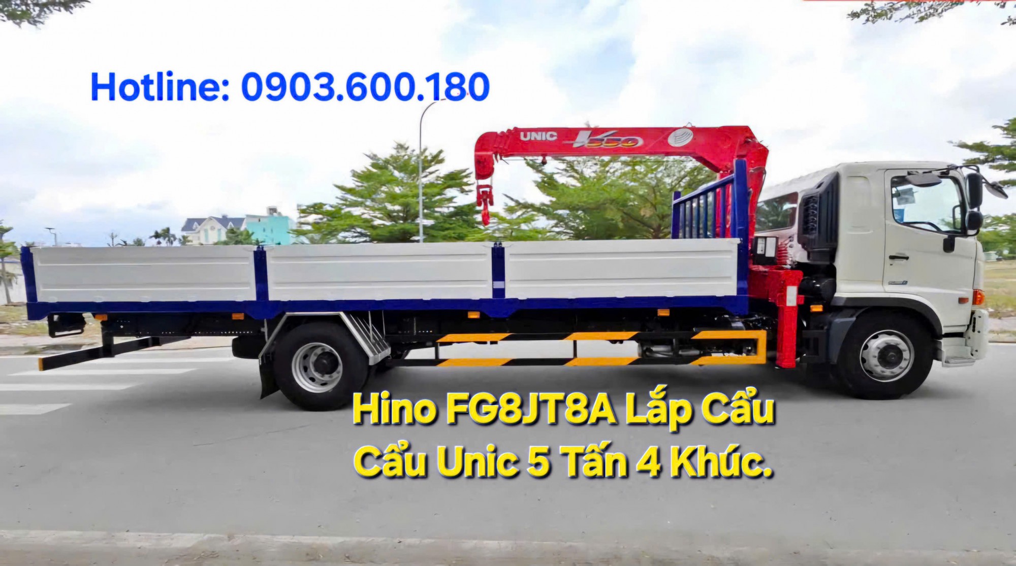 Xe Tải Cẩu Hino FG Gắn Cẩu Unic 5 Tấn